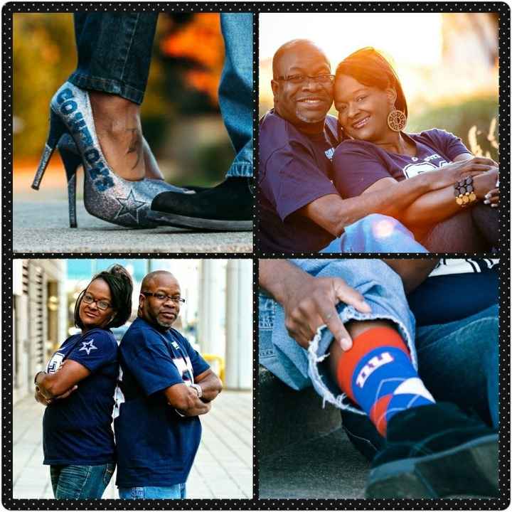 Football themed engagement photos