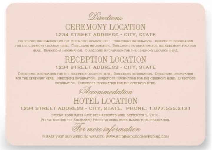 Wedding Invite with Reception Details