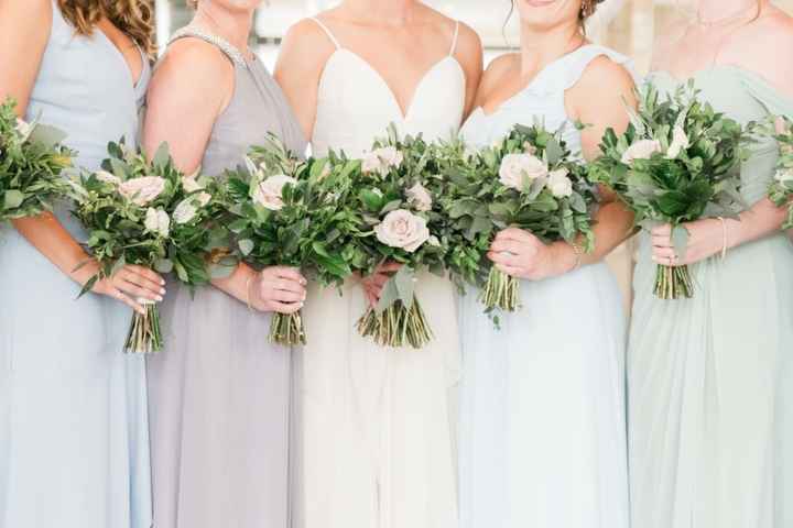 Mismatched Bridesmaid Dresses - Pastel Color Palette