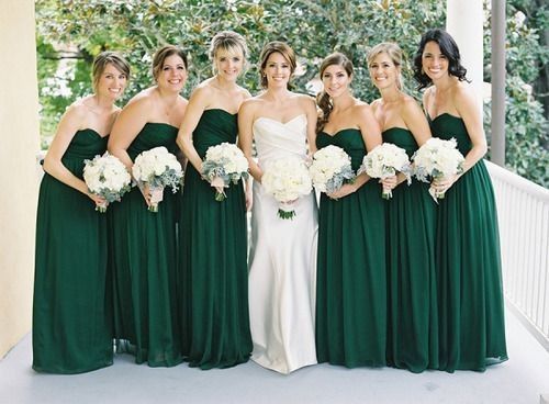 Green Bridesmaid dresses 1