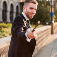 casting spells with the wand I made for him!