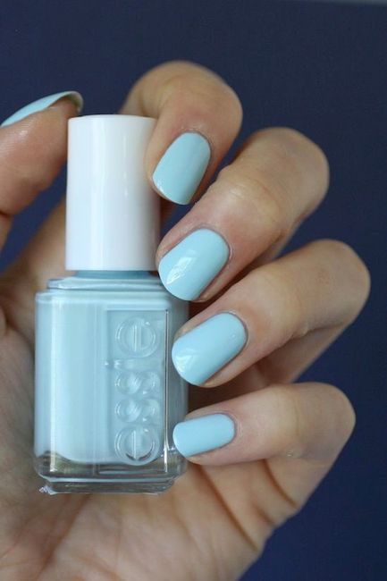Baby blue nails