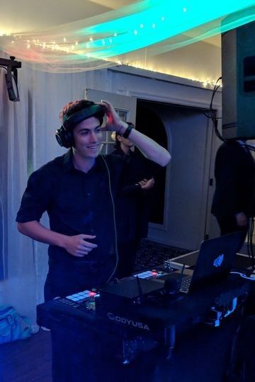 DJ playing at reception