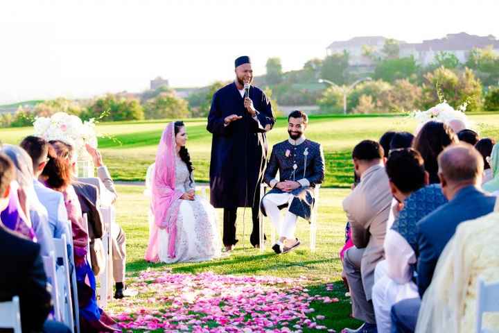 Muslim/Indian ceremony outside on a golf course