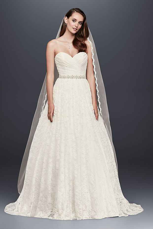 davids bridal lace ball gown