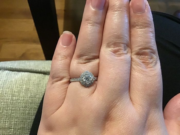 Is it ok to ask you for how many  ct’s is your engagement ring? And for the price and brand? 6