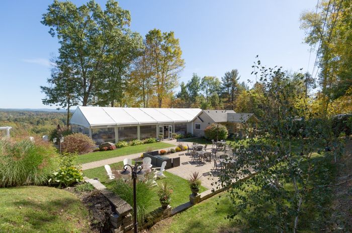 Patio area for cocktail hour