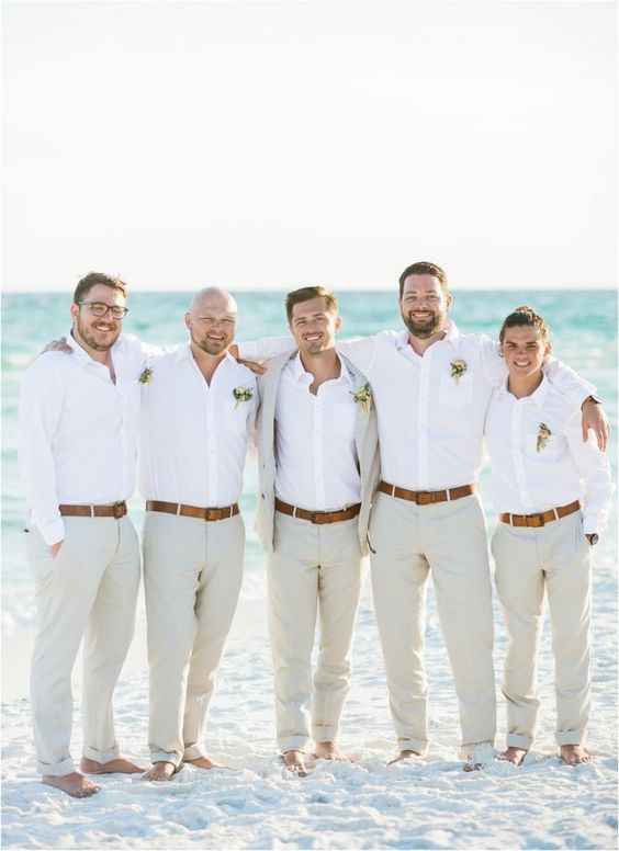 Attire options for Groom & Groomsman for beach wedding? - 1