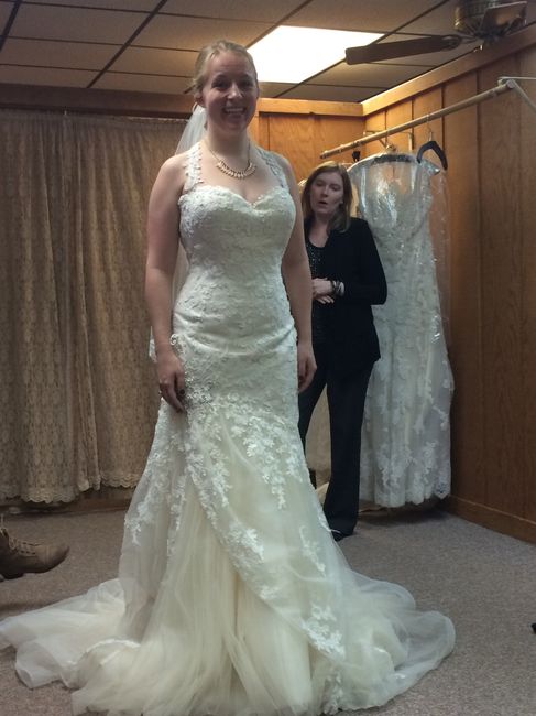 What was your least favorite wedding dress on you?