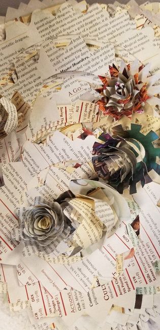 Centerpieces for December Dungeons and Dragons wedding 5