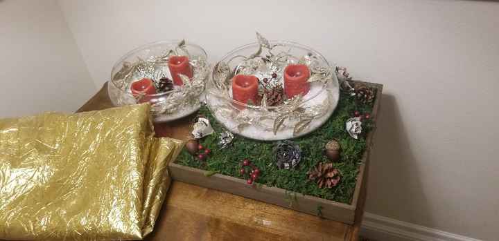 Centerpieces for December Dungeons and Dragons wedding - 2