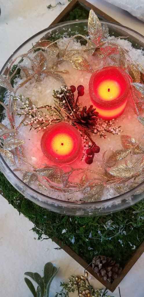 Centerpieces for December Dungeons and Dragons wedding - 3