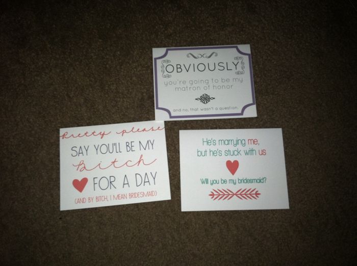Will you be my bridesmaid