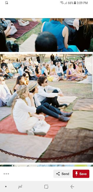 Ceremony seating- blankets? 2