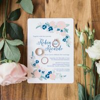 Navy & Blush Wedding Invitation