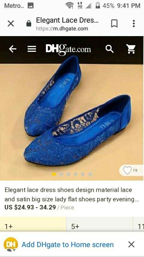 Blue lace flats - 1