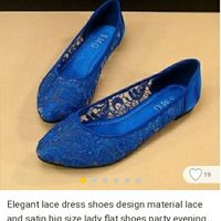 Blue lace flats - 1