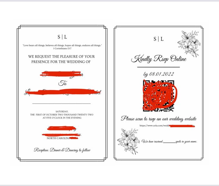 Wedding invitation 1