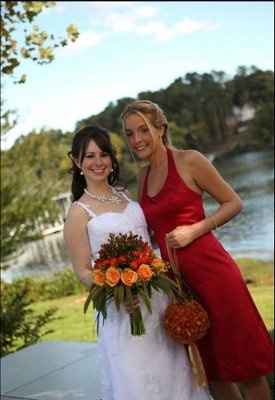 Debating the bridesmaids carrying kissing balls