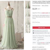 I think this is the safest choice...this light green will match my gown well 