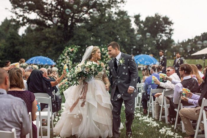 raining during the recessional