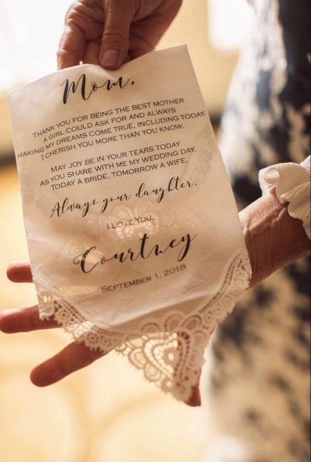 The handkerchief I gave my Mom (Gave a similar one to Dad)