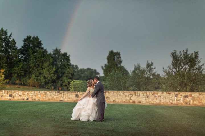 Our double rainbow before we made our grand entrance to the reception