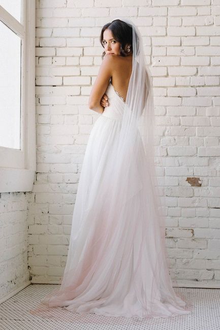 Blush dress but what color veil? 3