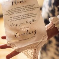 The handkerchief I gave my Mom (Gave a similar one to Dad)