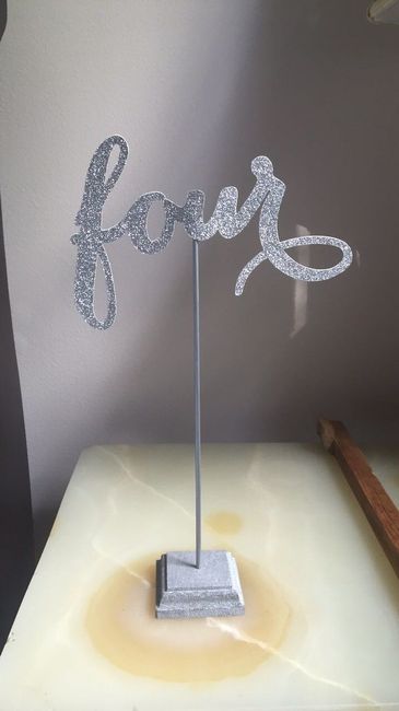 My table numbers arrived!