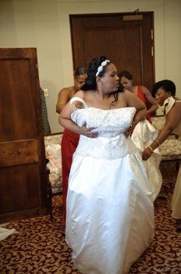 Getting Ready on wedding day