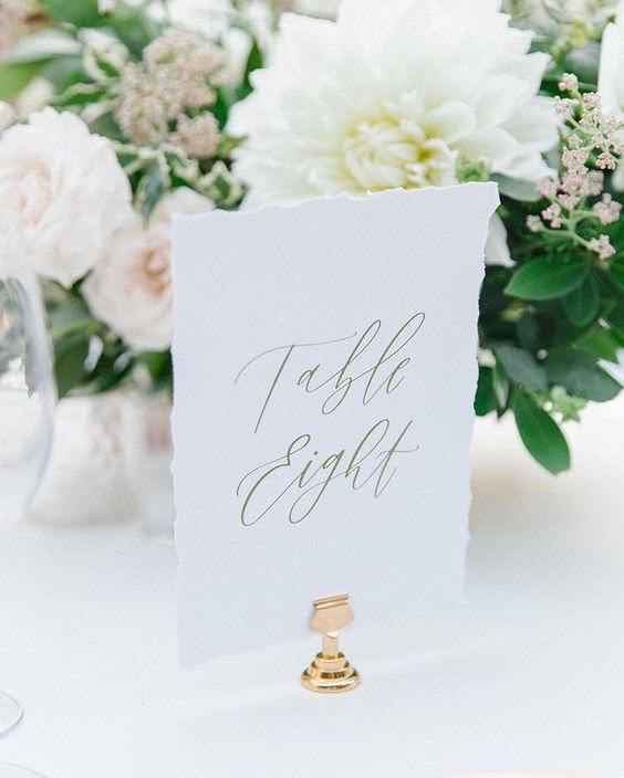 Buy or diy Parchment Menus and Table Nos - 1