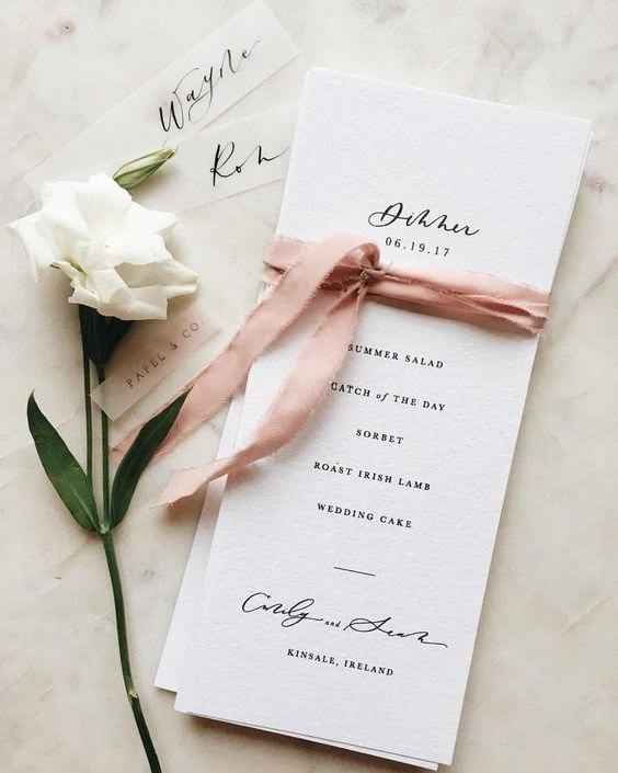 Buy or diy Parchment Menus and Table Nos - 2