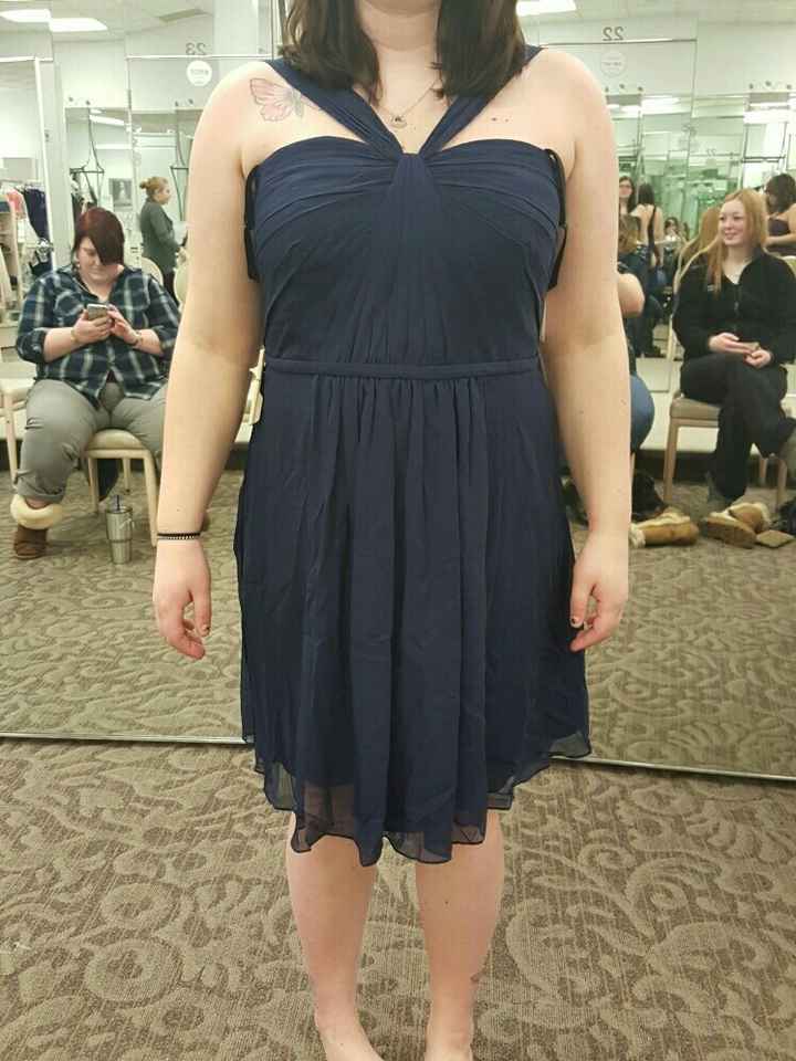 Alfred Angelo Navy and David's Bridal Marine