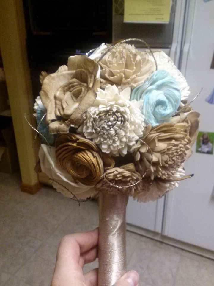 Sola flower bouquets and brooch bouquet finished! *Pics*