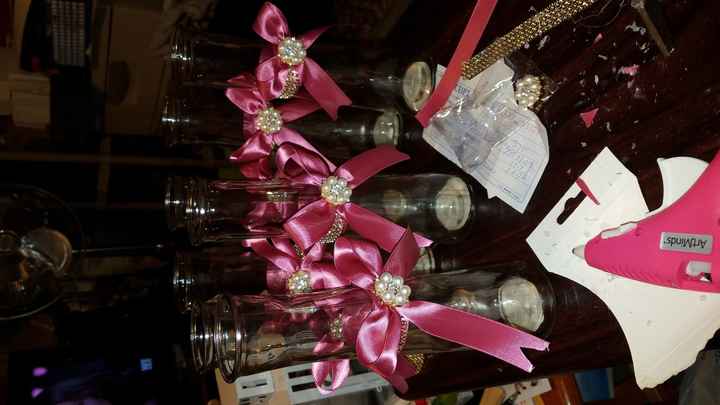 DIY shower centerpieces vase