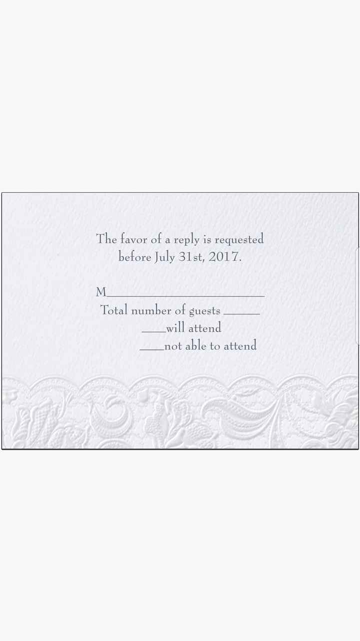 RSVP cards