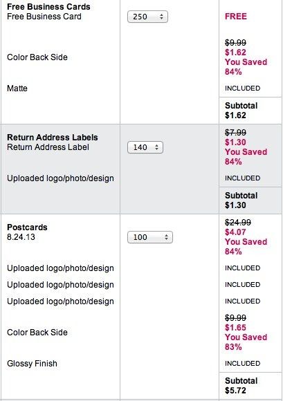 NEED HELP WITH VISTA PRINT SHIPPING