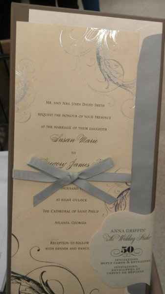 Got our invitations today.