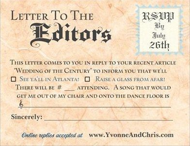 EXTRA EXTRA read all about it! Invitations done...Thanks to Hayley!