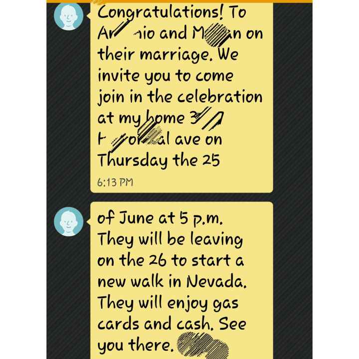 Reception invite *side eye*