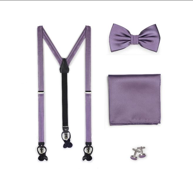 Where to find solid color tie that matches David's Bridal Wisteria? 3