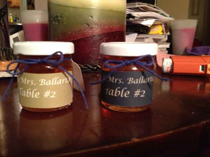 Jar of honey Favors/escort jars