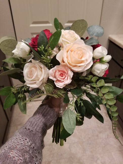 Pics!! Picked up my bouquet! Shamelessly showing it to everyone 😂😍 - 2