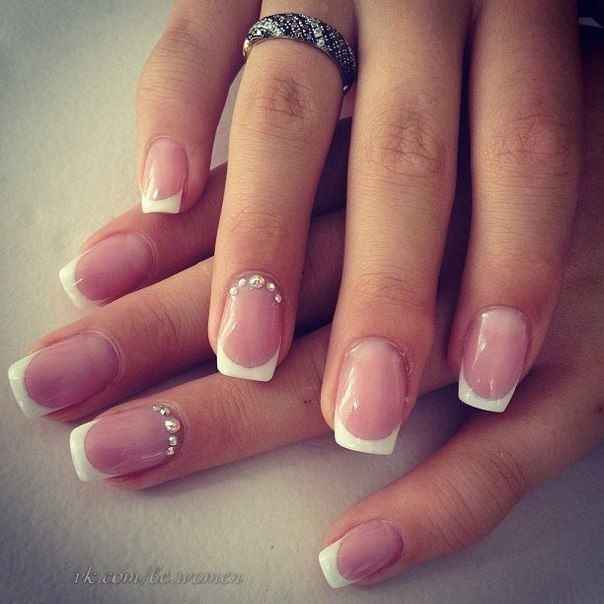 Wedding nails... Did you keep it simple or embellish?