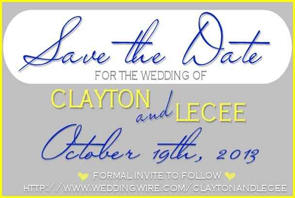My Save the Dates! What do you think!? :)