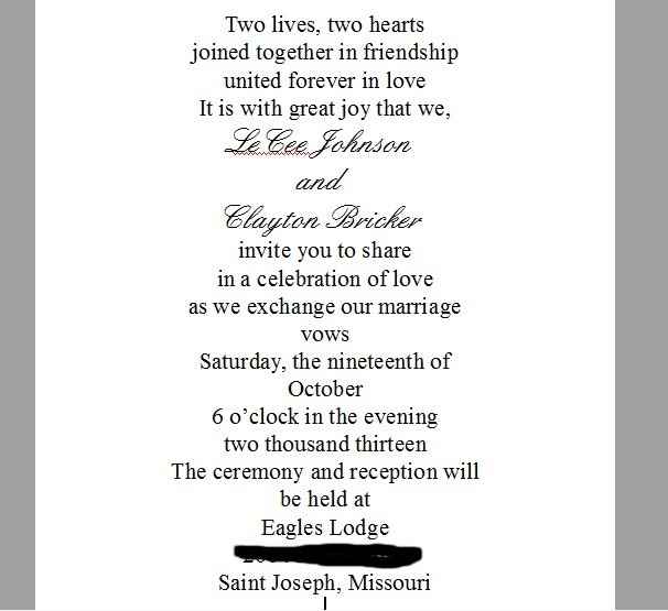 Our Invitations! :)