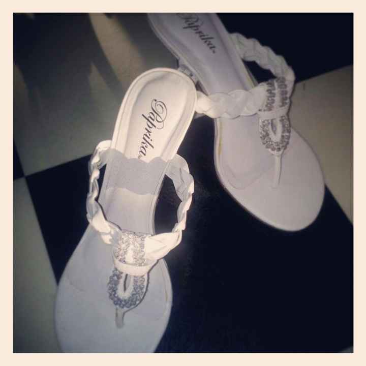 My "something borrowed" wedding shoes!