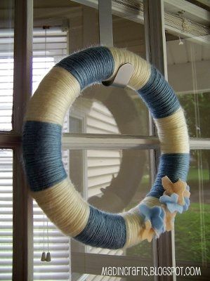 My yarn wreath :)