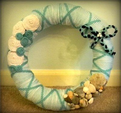 My yarn wreath :)